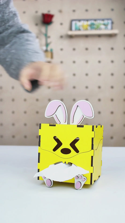 Cute Easter-themed napkin box design for Glowforge and Cricut