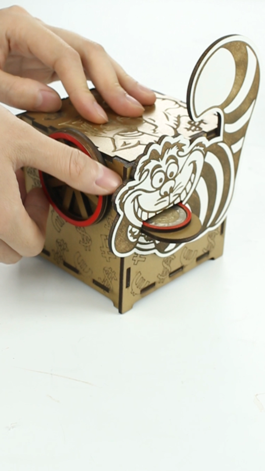 Cheshire Cat & Mouse Piggy Bank Set - DIY Laser Cutting File