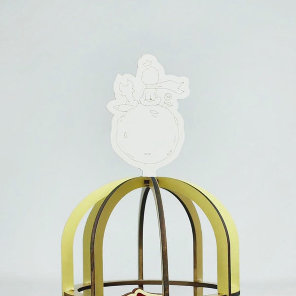 Little Prince 3D Birdcage with Rose - Laser Cutting File for DIY & Decor