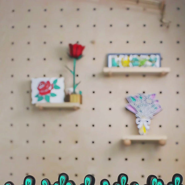 Laser cut carrot signs spelling 