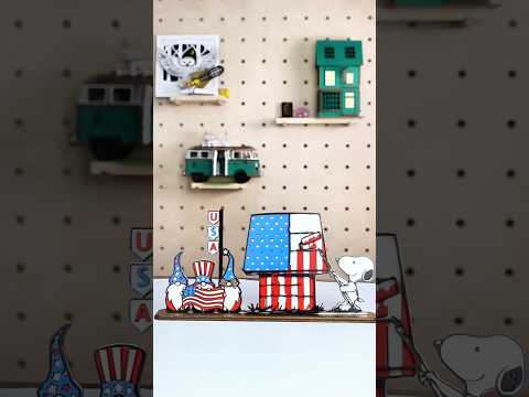 4th of July DIY - Snoopy Layered Decor with Creatorally Colored Plywood