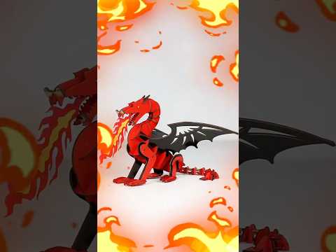Fire-breathing Dragon 3D puzzle laser cutting file