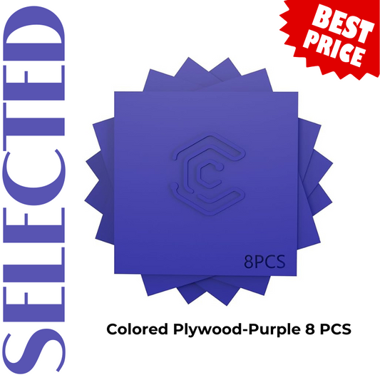 Creatorally Purple Solid-Color Plywood Sheets – 8pcs 12"x12" 3mm, DIY & Laser-Safe