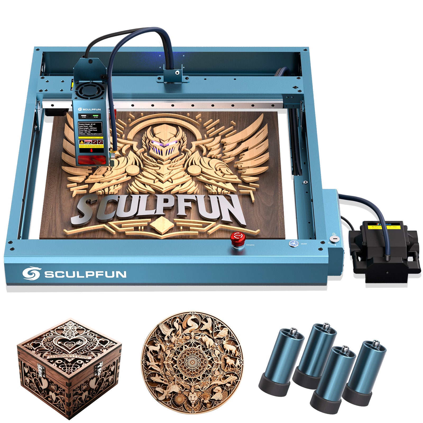 SCULPFUN SF A9 wood/metal best Laser Engraving Machine