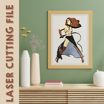 Multi-Layer Sexy Modern Lady Wall Decor Laser Cutting File - DIY Bold Decor