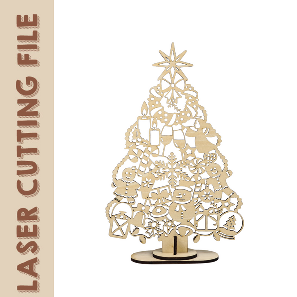 Magical 2-Style Christmas Tree 3D Puzzle Laser Cutting File - DIY Holiday Décor