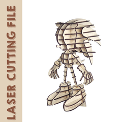 Sonic the Hedgehog 3D-Puzzle-Laserschneidedatei – Kultiges DIY-Sammlerstück 