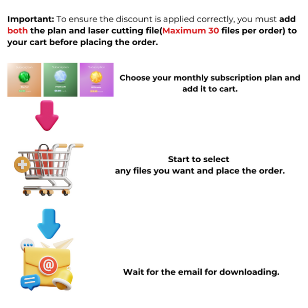 Starter Laser Files Subscription - $5.99/month