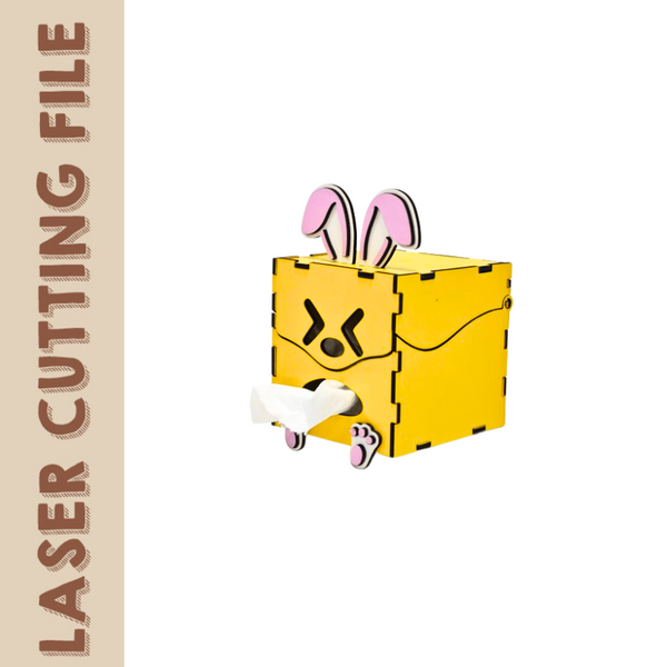 Bunny face napkin dispenser for kids’ rooms and gifts