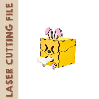Bunny face napkin dispenser for kids’ rooms and gifts