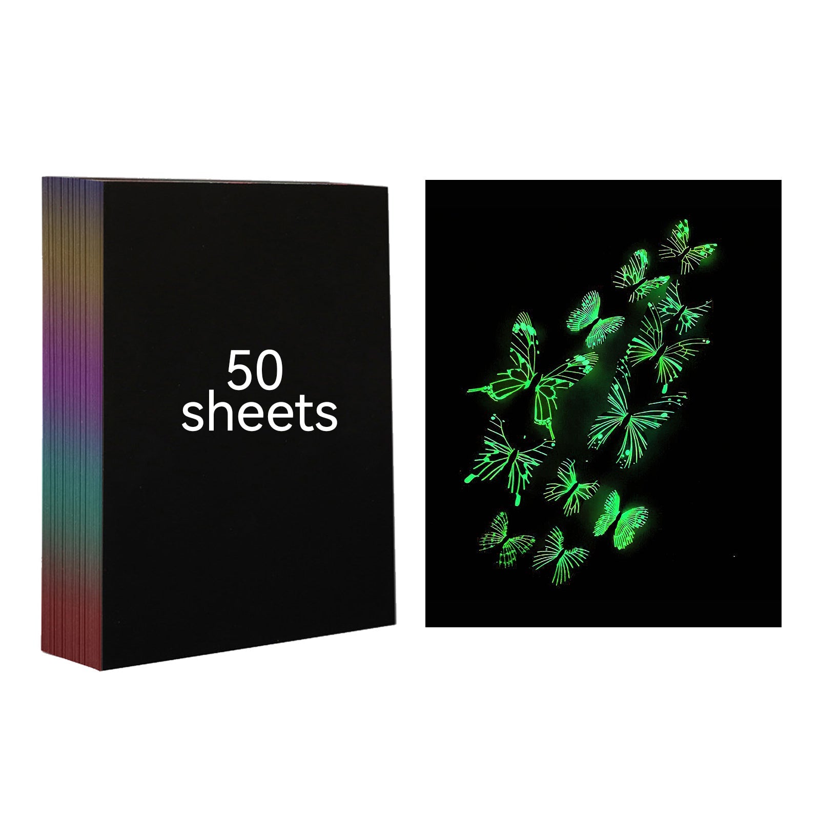 Creatorally 50 Sheets A4 Luminous Scratch Paper