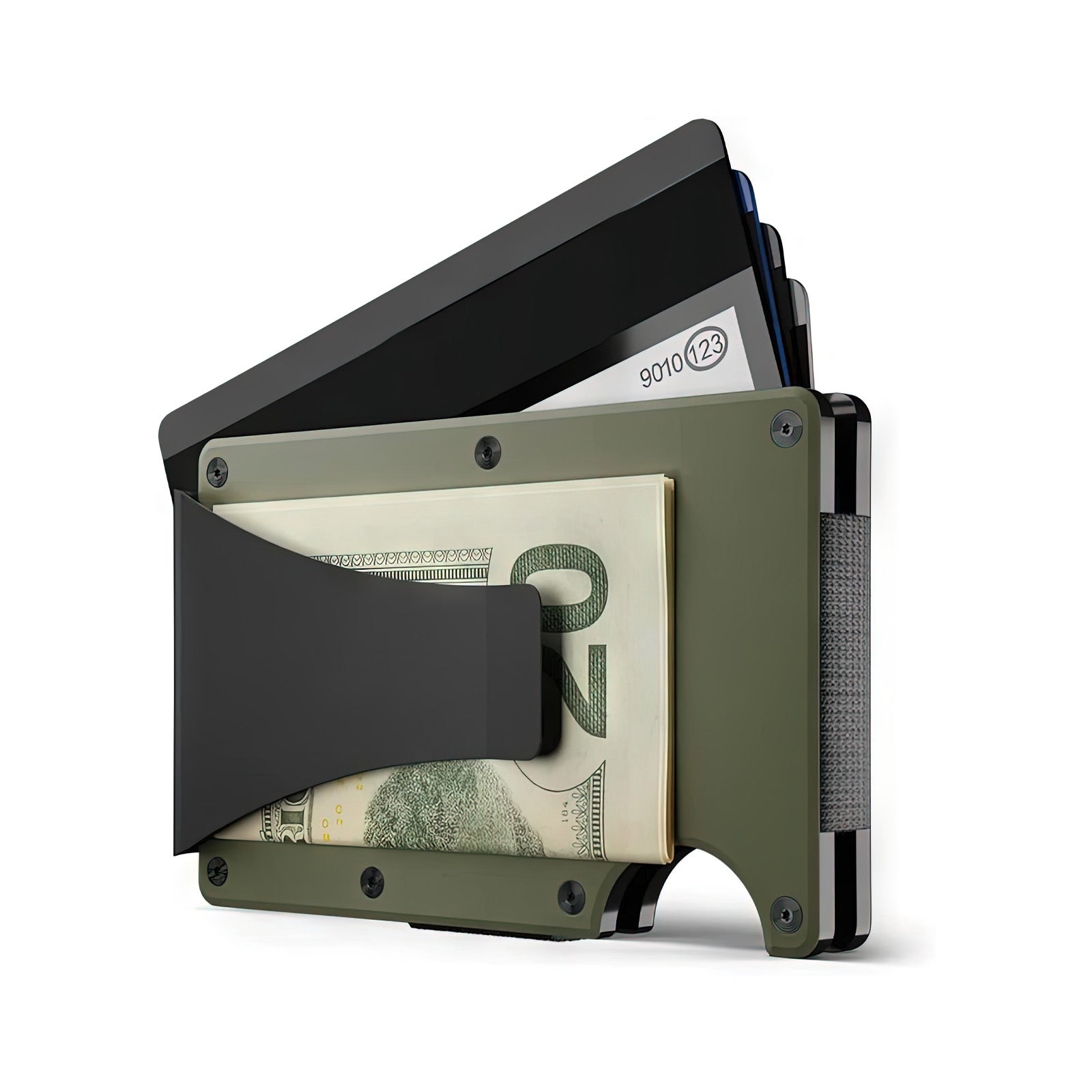 2pcs Mens Slim Wallet RFID Blocking Front Pocket Credit Card Holder Metal Wallets w/Money Clip - CREATORALLY