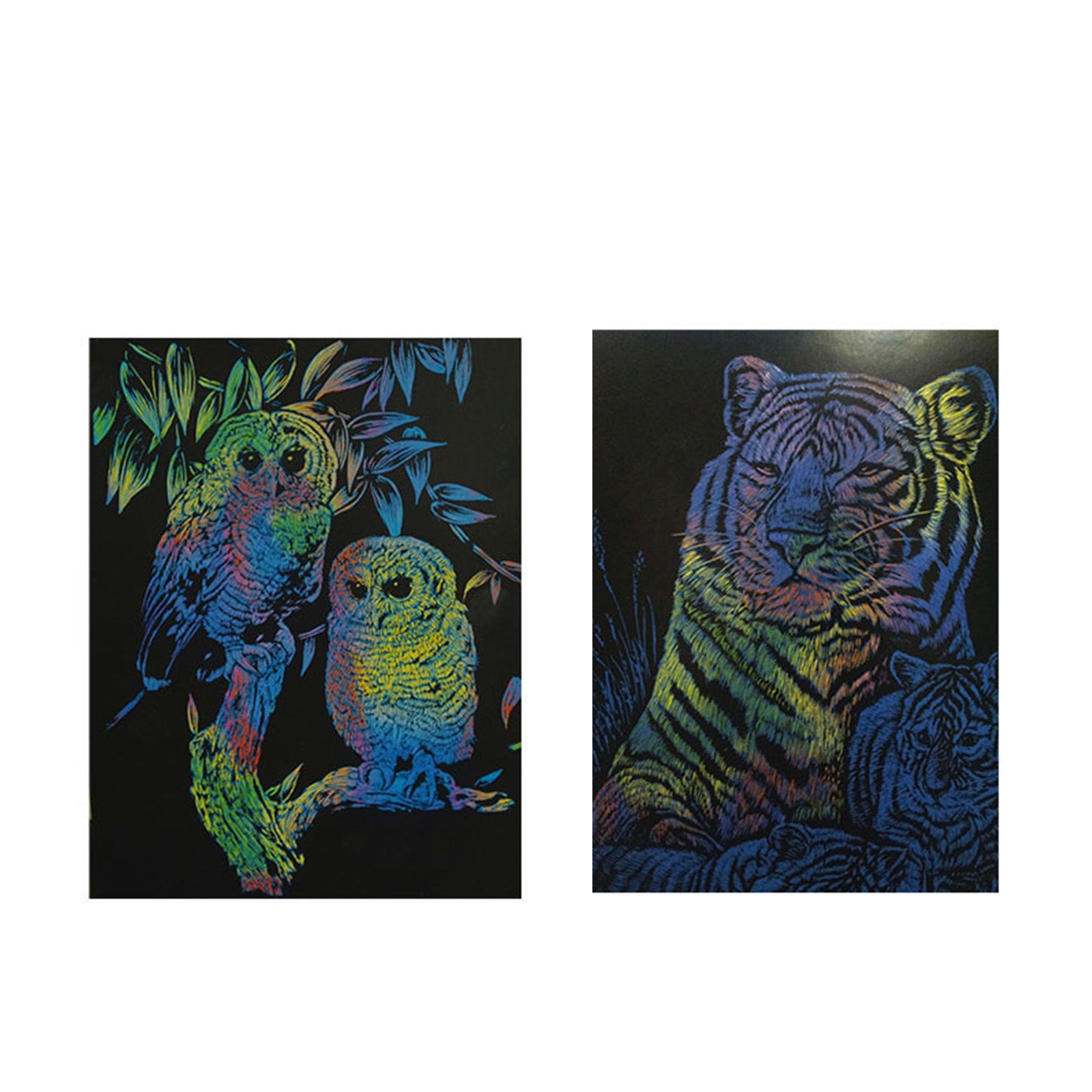 50 Sheets A4 Laser Scratch Paper Crafts Scratch Art Painting Drawing P ...