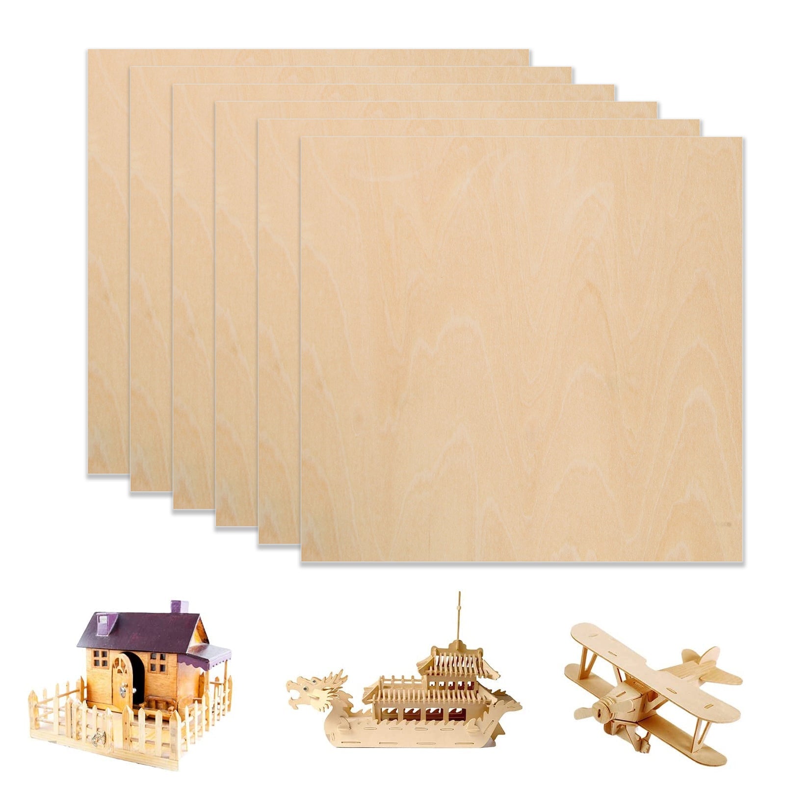 A4 Plywood Sheets 3mm Thickness (+/- 0.2mm) Basswood Plywood 11.8x11.8 inch for Engraving - CREATORALLY