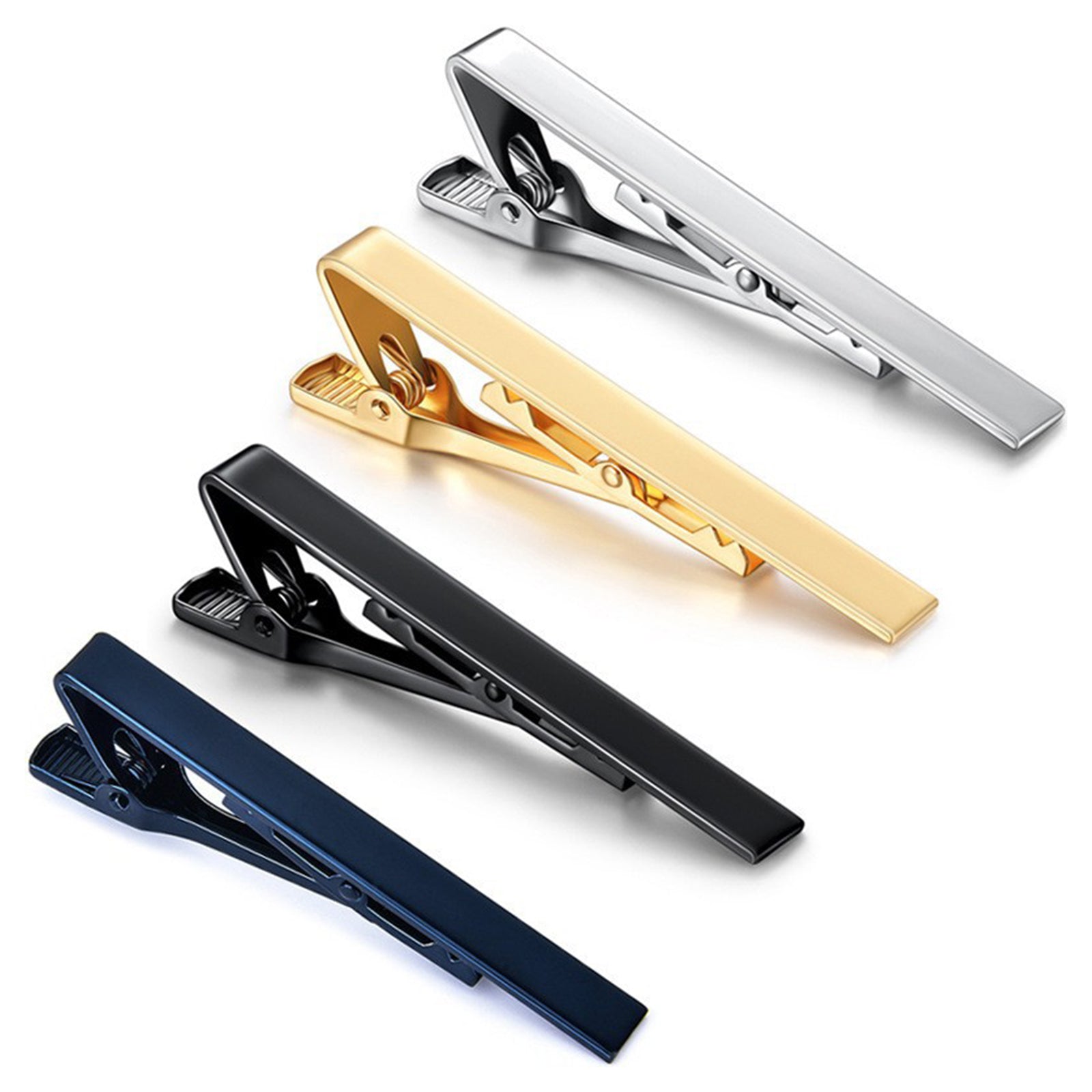 Personalized Tie Clip Stainless Steel Custom Engraved Tie Clips for Men Gift with Gift Box - CREATORALLY