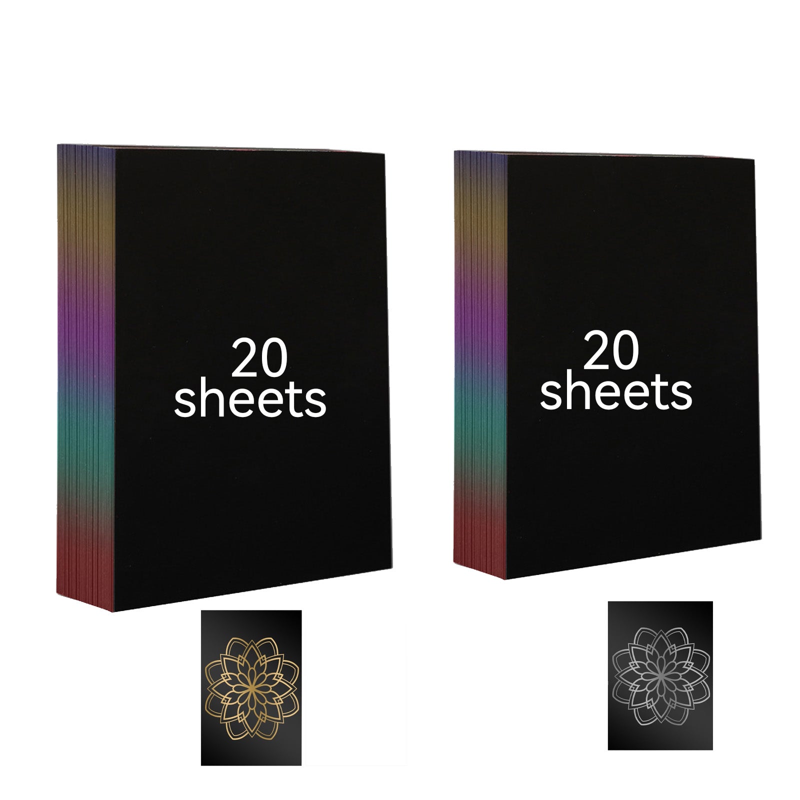 40 Sheets A4 Gold Silver Magic Scratch Paper Crafts Scratch Arts Painting Drawing Paper Gifts - CREATORALLY