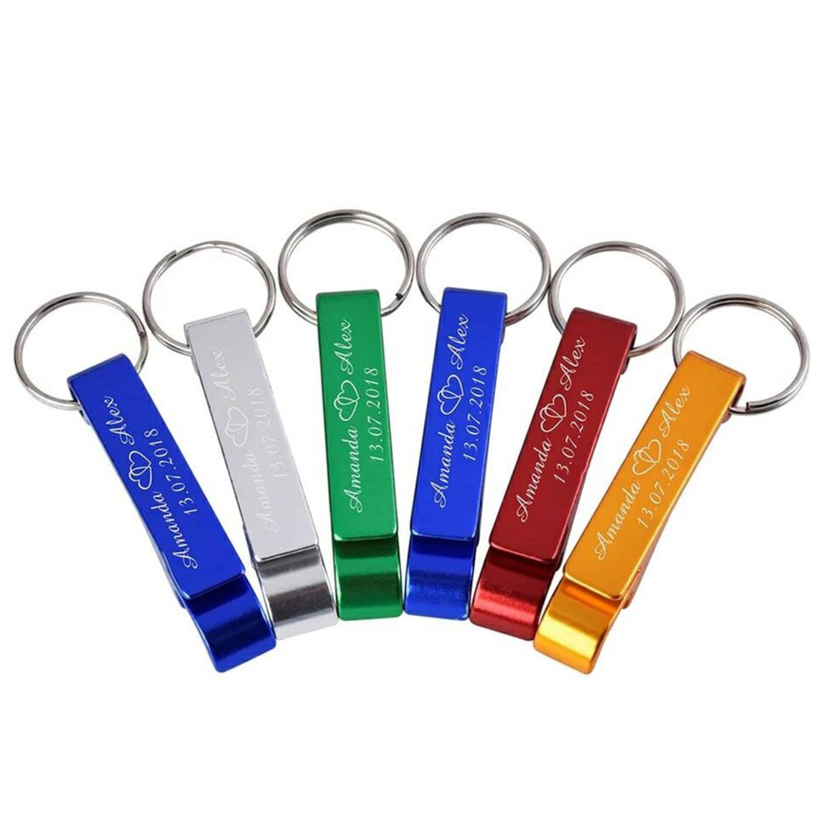 Multicolor Bottle Opener Keychain
